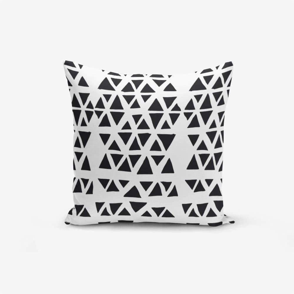 Obliečka na vankúš s prímesou bavlny Minimalist Cushion Covers Black Triangle Modern, 45 × 45 cm - Bonami.sk