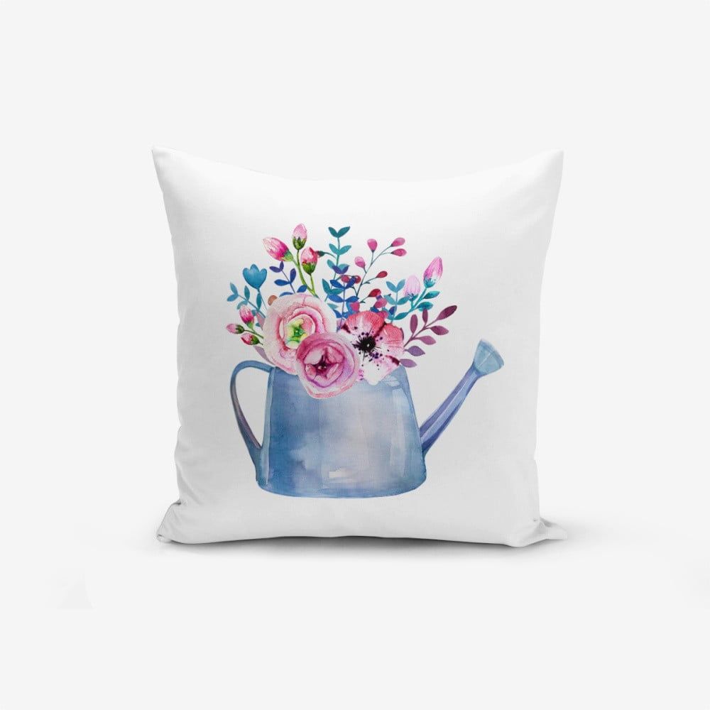 Obliečka na vankúš s prímesou bavlny Minimalist Cushion Covers Aquarelleli Flower, 45 × 45 cm - Bonami.sk