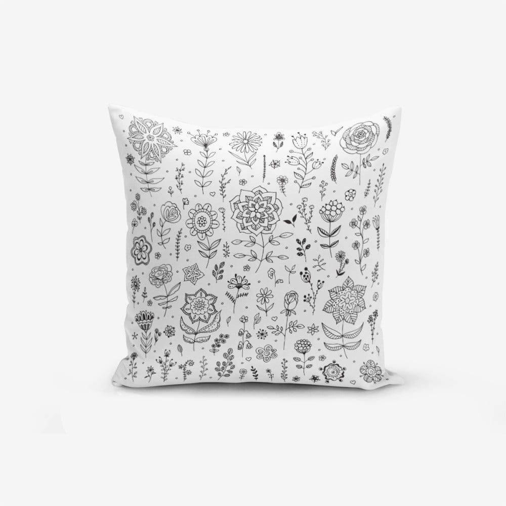 Obliečka na vankúš s prímesou bavlny Minimalist Cushion Covers Flower, 45 × 45 cm - Bonami.sk
