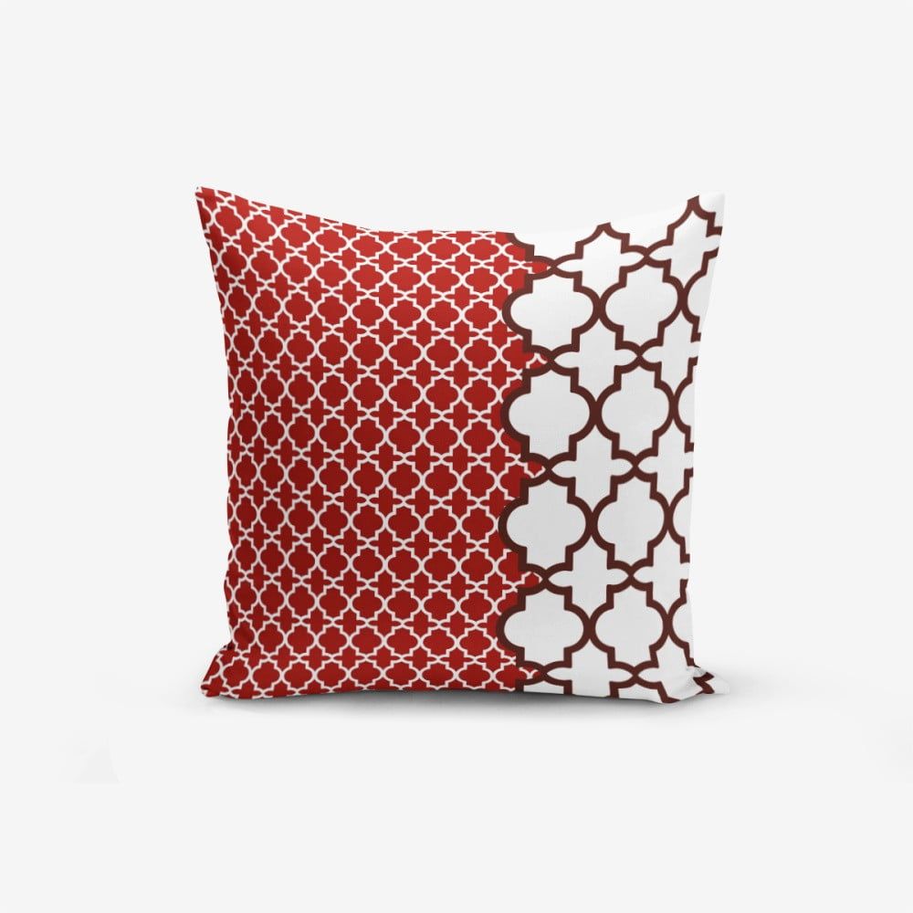 Obliečka na vankúš s prímesou bavlny Minimalist Cushion Covers Modern Geometric Rojo, 45 × 45 cm - Bonami.sk