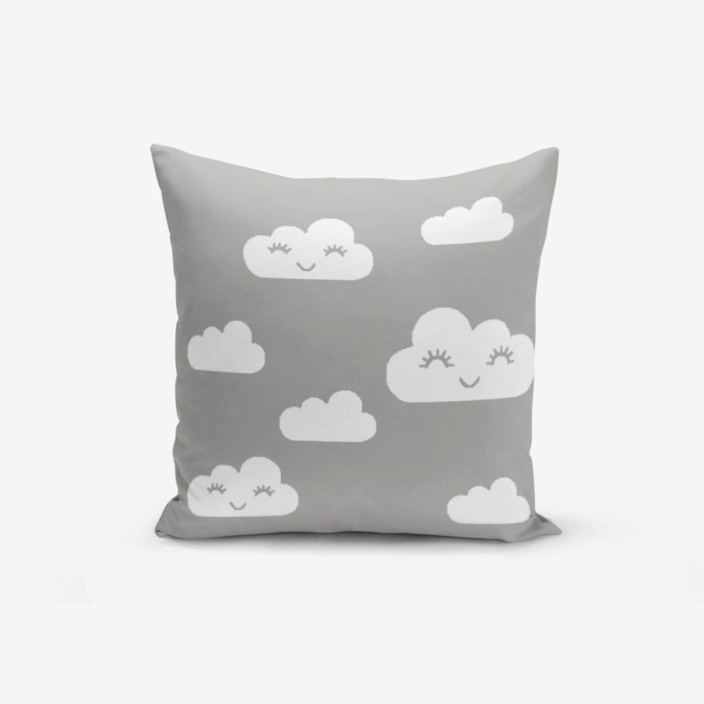 Obliečka na vankúš s prímesou bavlny Minimalist Cushion Covers Grey Background Cloud, 45 × 45 cm - Bonami.sk