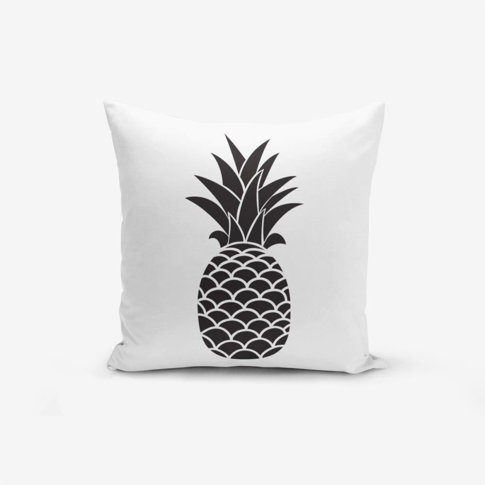 Čierno-biela obliečka na vankúš s bavlnou Minimalist Cushion Covers Black White Pineapple, 45 × 45 cm - Bonami.sk