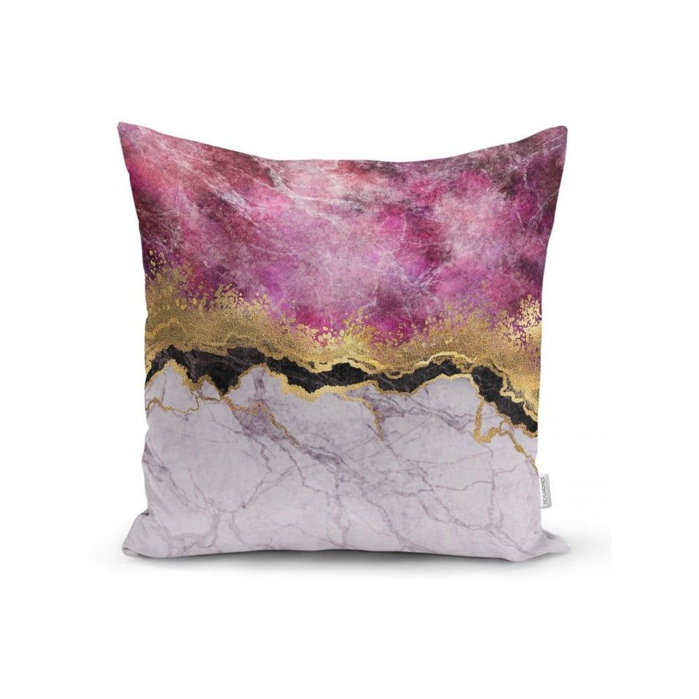 Obliečka na vankúš Minimalist Cushion Covers Marble With Pink And Gold, 45 x 45 cm - Bonami.sk