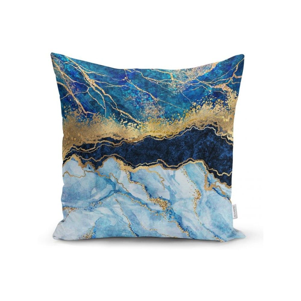 Obliečka na vankúš Minimalist Cushion Covers Marble With Blue, 45 x 45 cm - Bonami.sk