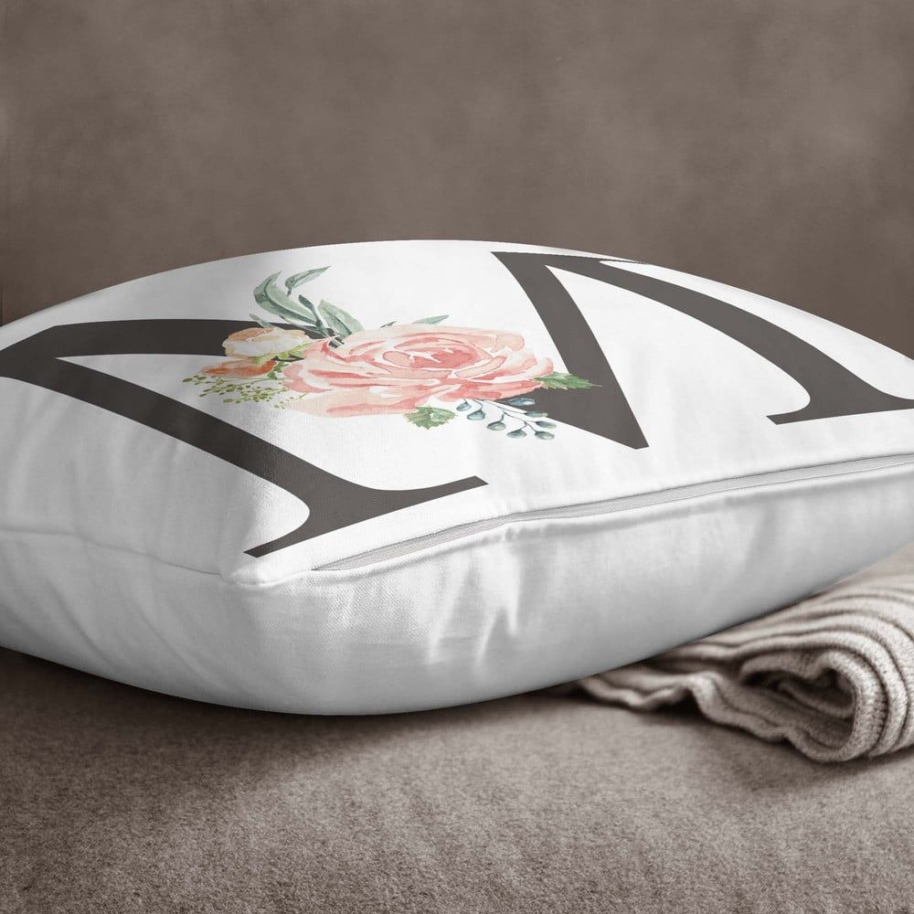 Obliečka na vankúš Minimalist Cushion Covers Floral Alphabet M, 45 x 45 cm - Bonami.sk