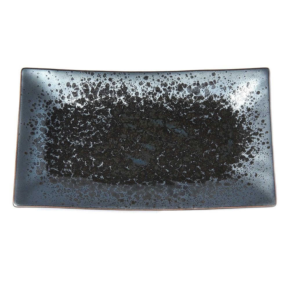 Čierno-sivý keramický servírovací tanier Mij Pearl, 33 x 19 cm - Bonami.sk