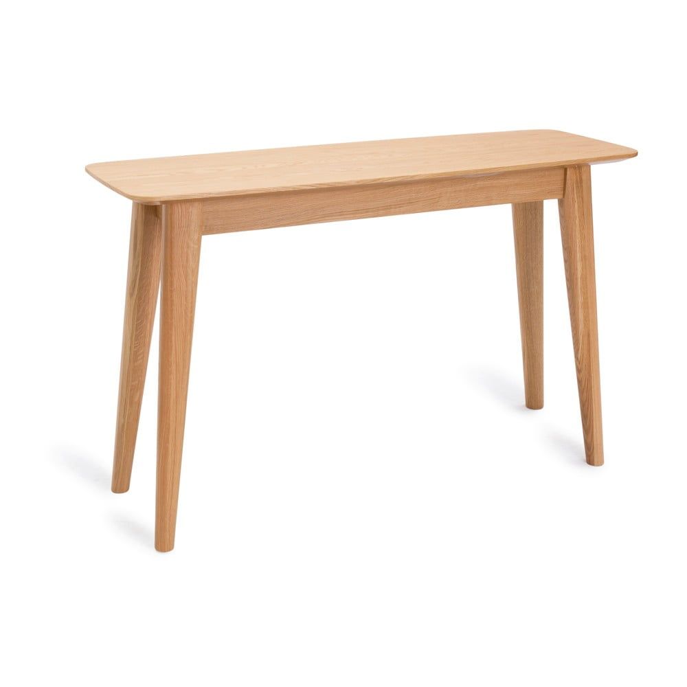 Konzolový stolík s nohami z dubového dreva Unique Furniture Rho, 120 x 40 cm - Bonami.sk