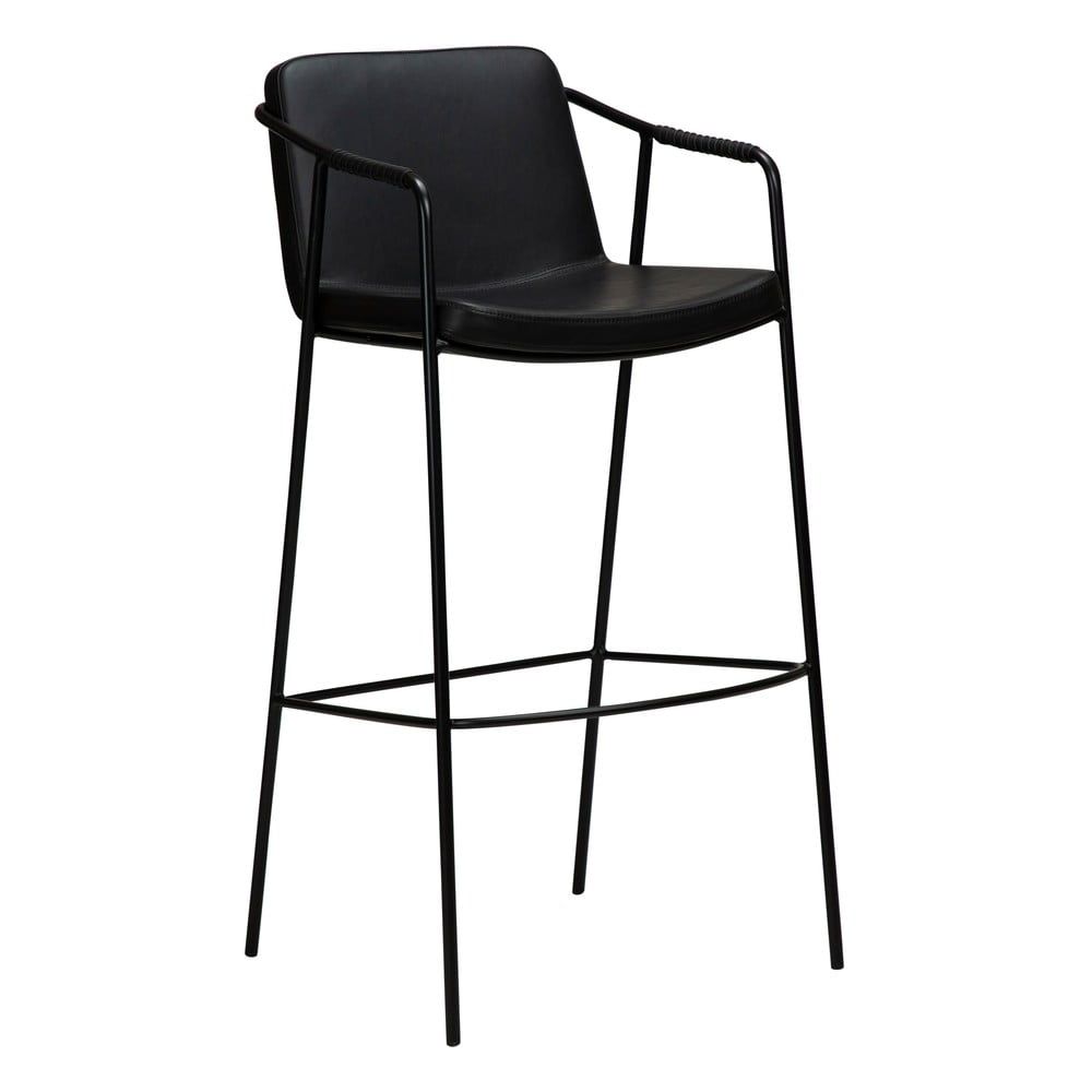 Čierna barová stolička z imitácie kože DAN-FORM Denmark Boto, výška 105 cm - Bonami.sk