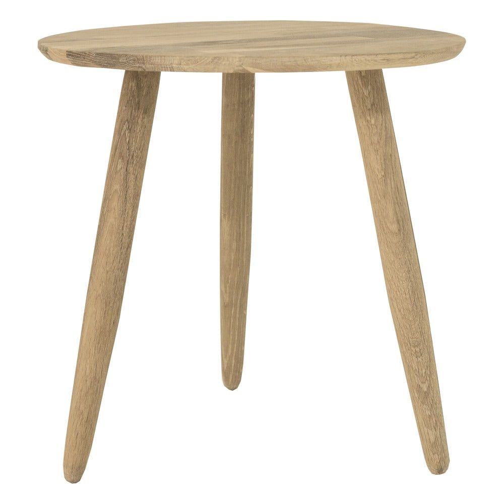 Odkladací stolík z dubového dreva Canett Uno, ø 40 cm - Bonami.sk