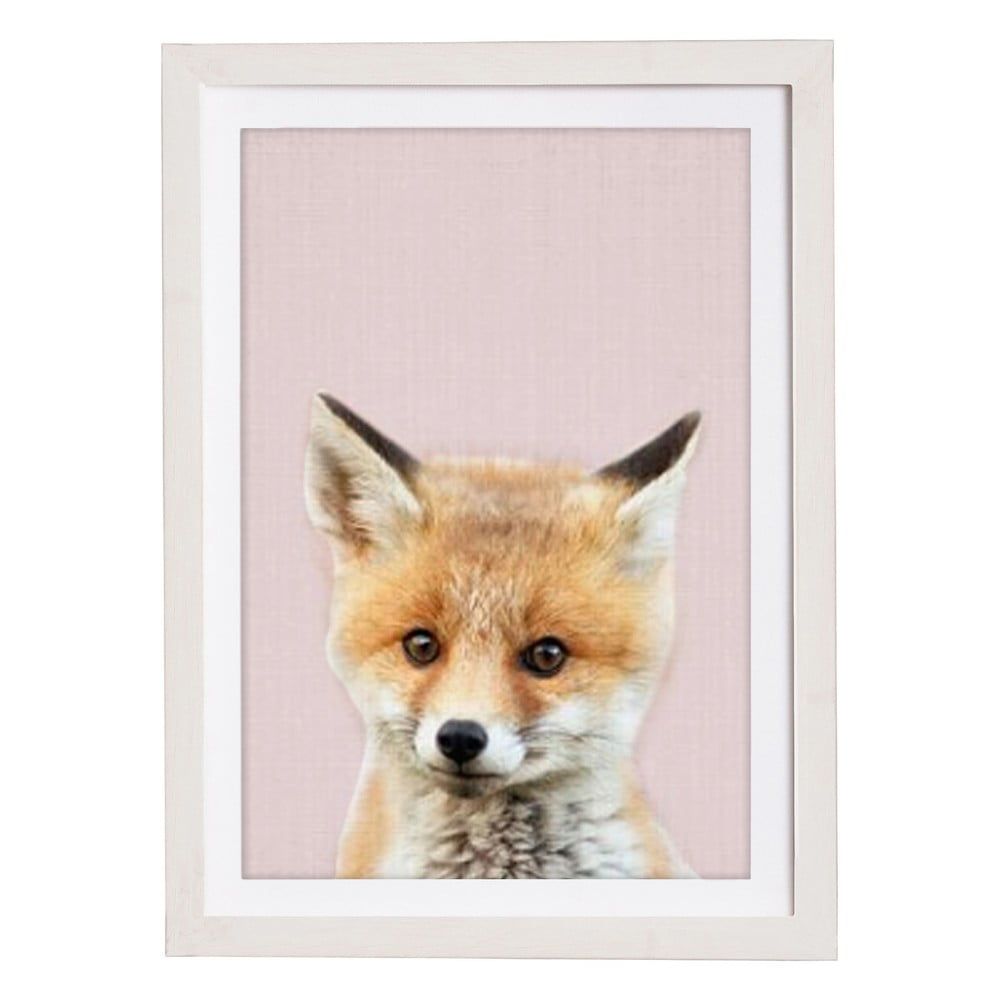 Nástenný obraz v ráme Querido Bestiario Baby Fox, 30 x 40 cm - Bonami.sk