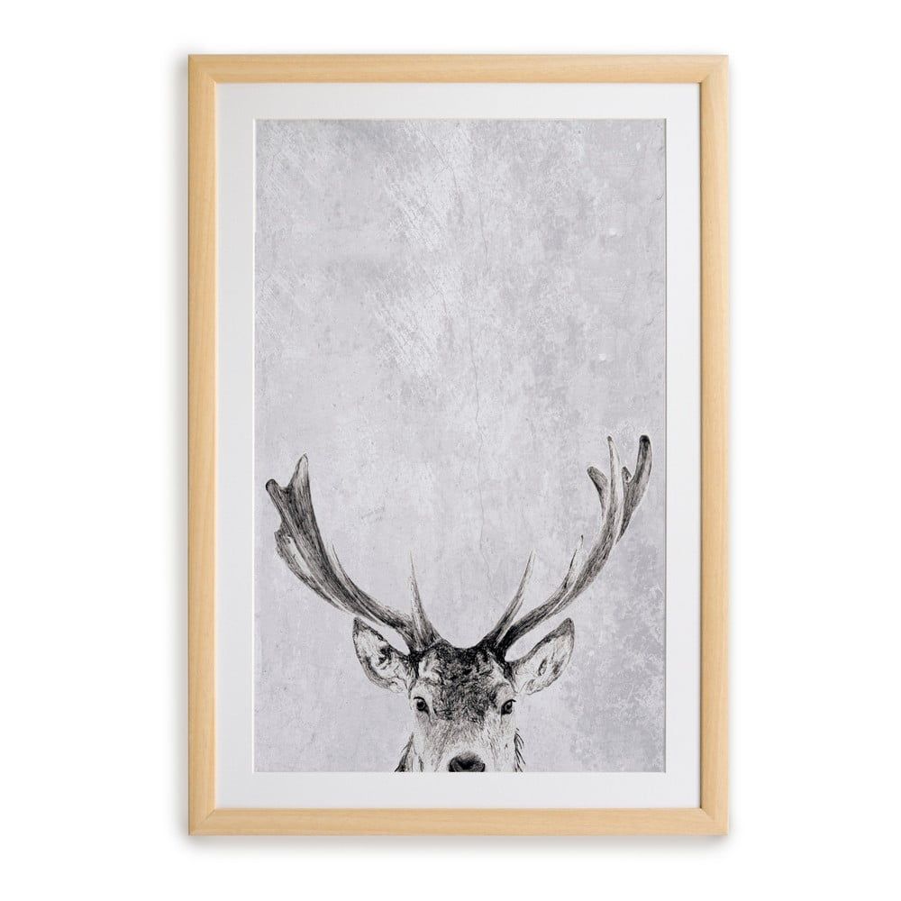 Nástenný obraz v ráme Surdic Deer, 35 x 45 cm - Bonami.sk