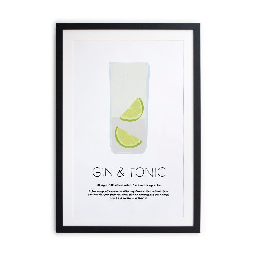 Zarámovaný plagát Really Nice Things Gin Tonic, 40 × 50 cm - Bonami.sk
