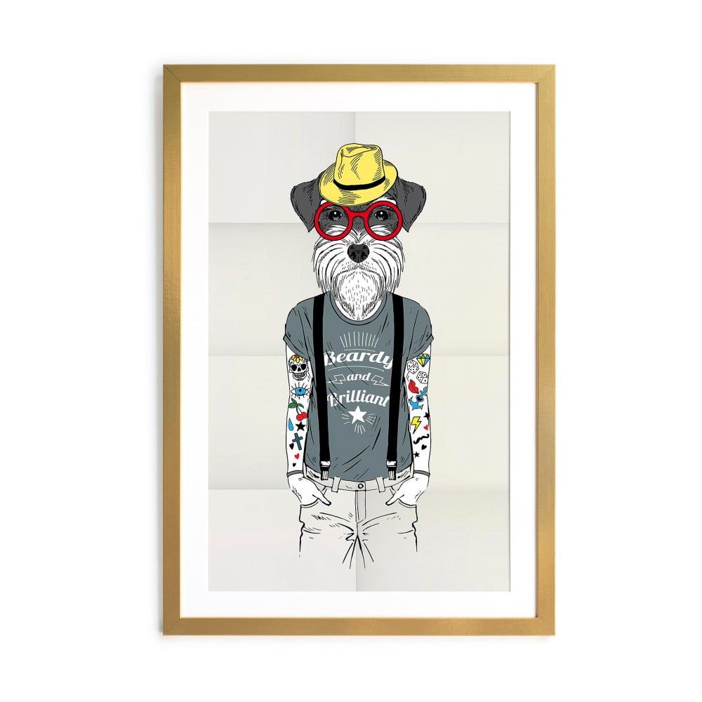 Obraz Little Nice Things Hipster Dog, 65 x 45 cm - Bonami.sk