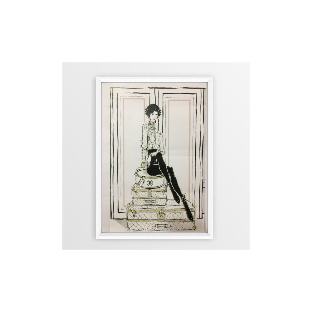 Nástenný obraz v ráme Piacenza Art Chanel Suitcase, 23 x 33 cm - Bonami.sk