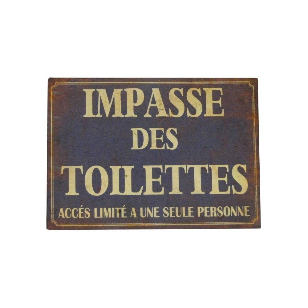Plechová ceduľa Antic Line Impasse Des Toilettes - Bonami.sk