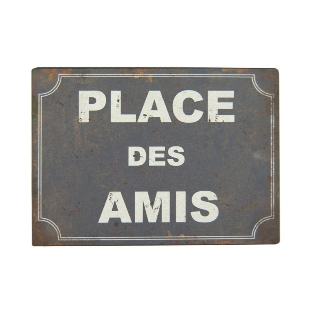 Plechová ceduľa Antic Line Place Des Amis - Bonami.sk