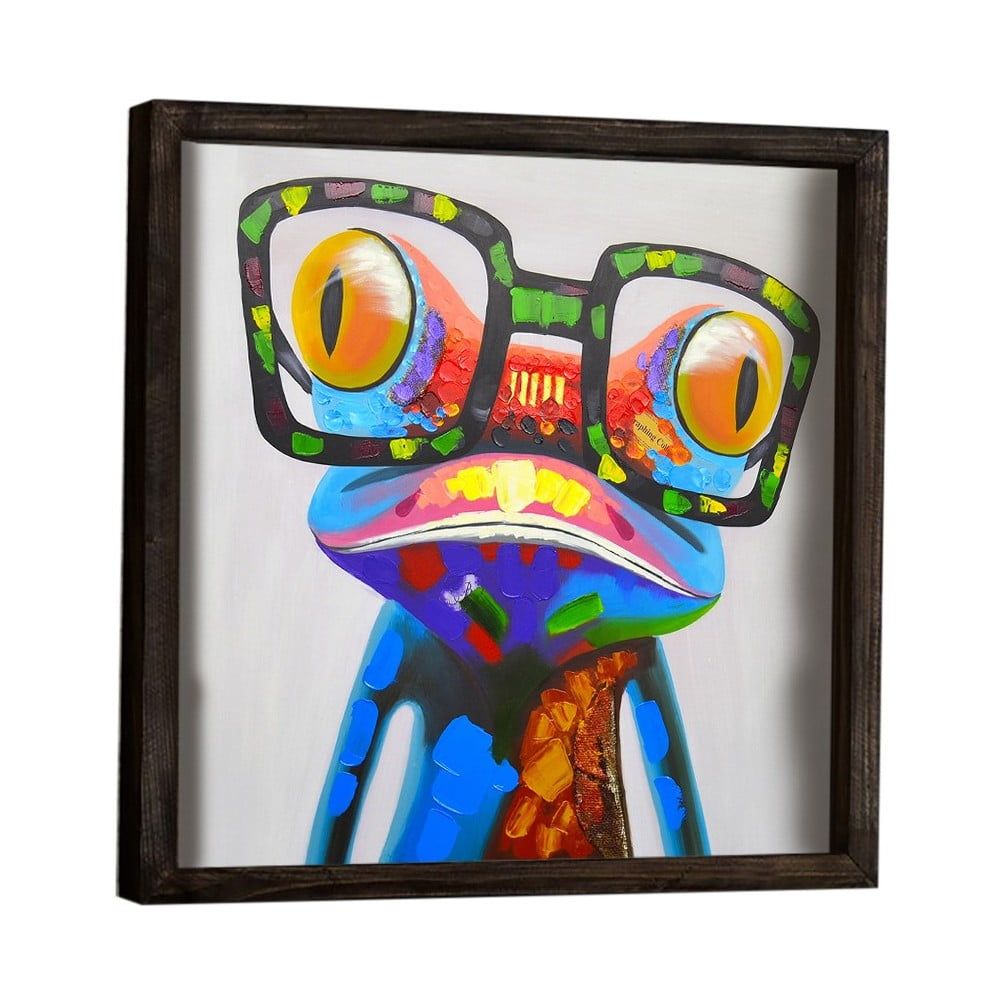 Dekoratívny zarámovaný obraz Frog, 34 × 34 cm - Bonami.sk
