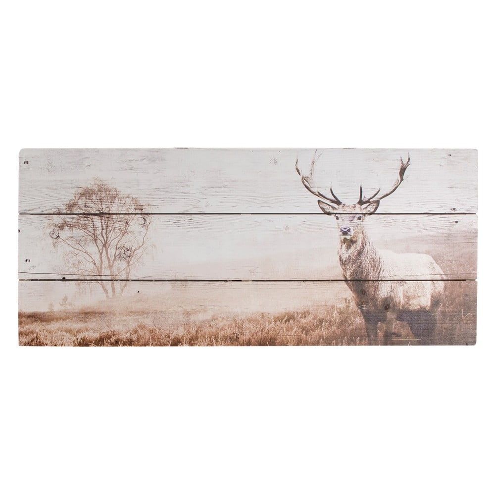 Drevený obraz Graham & Brown Stag, 70 × 30 cm - Bonami.sk
