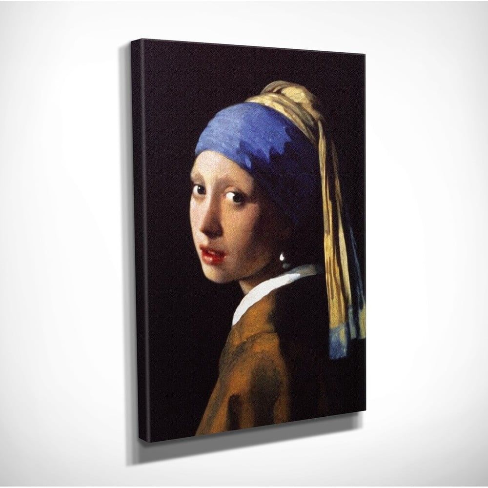 Nástenná reprodukcia na plátne Johannes Vermeer The Girl with Pearl, 30 × 40 cm - Bonami.sk