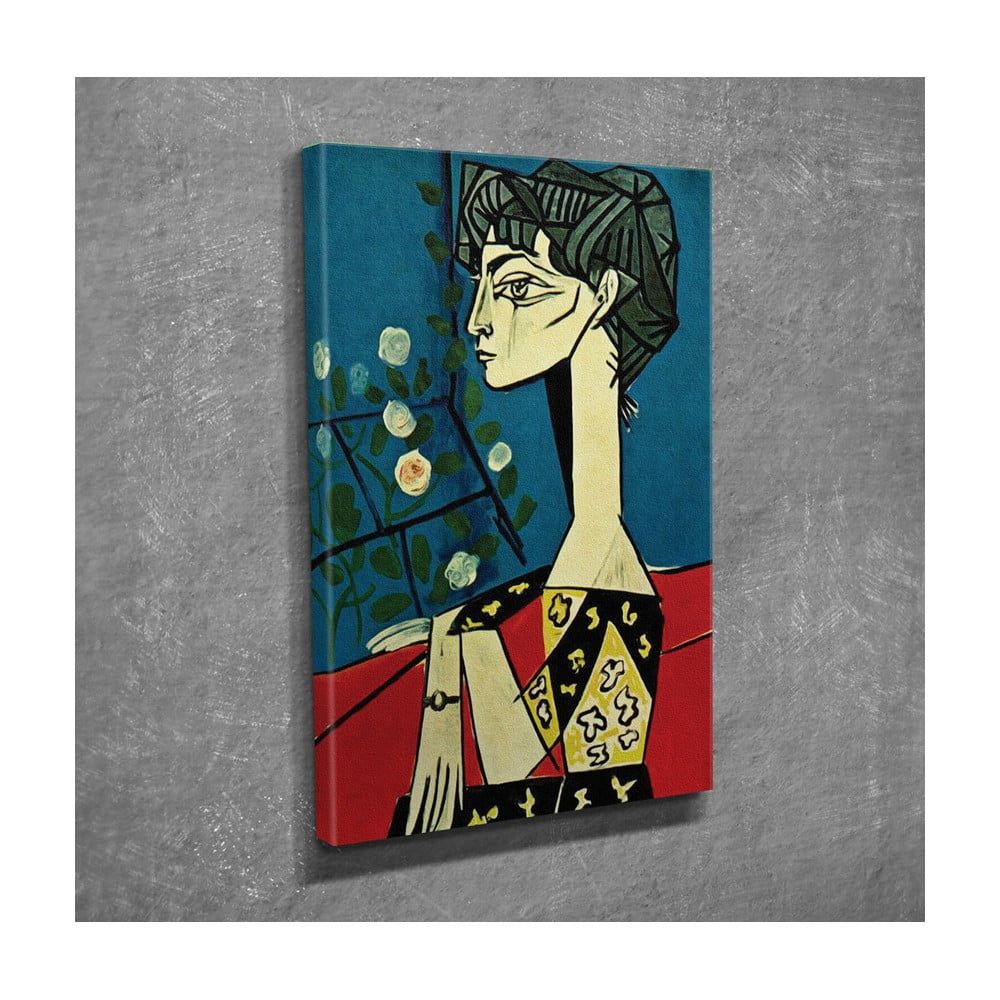 Nástenná reprodukcia na plátne Pablo Picasso Jacqueline with Flowers, 30 × 40 cm - Bonami.sk