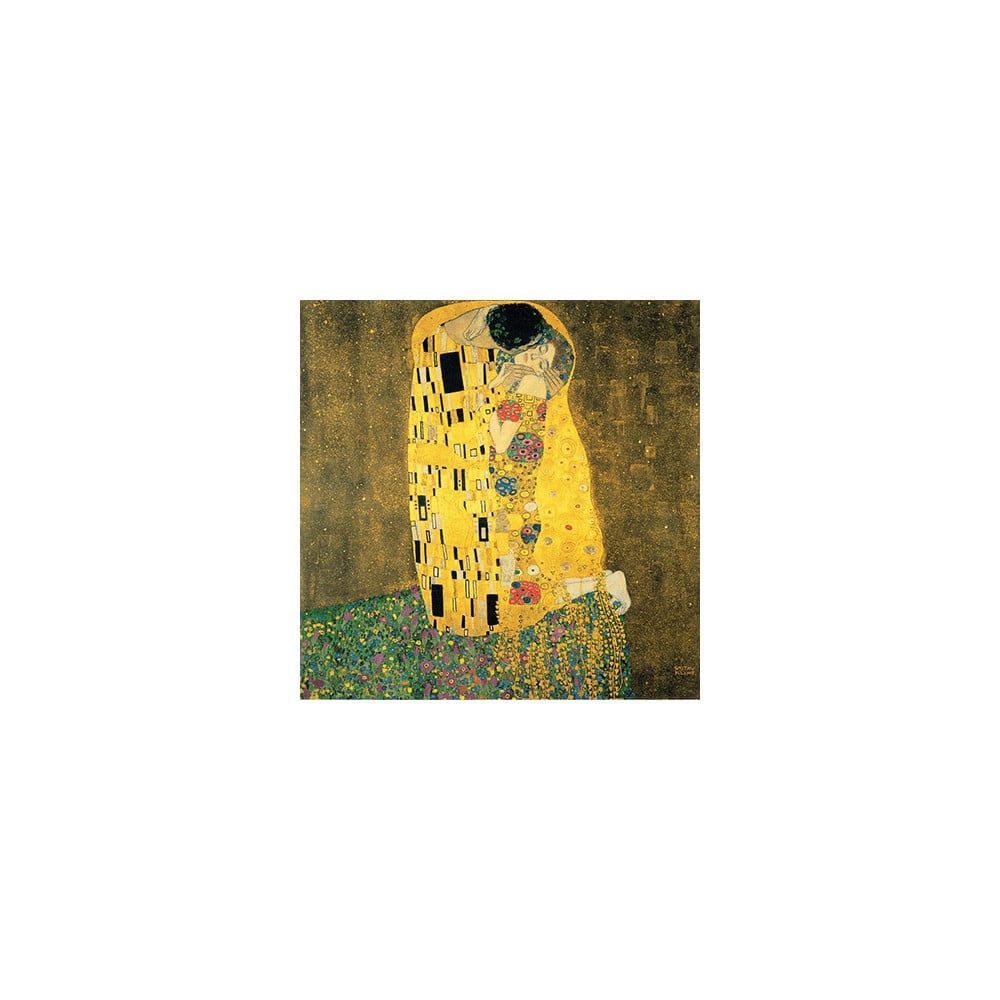 Reprodukcia obrazu Gustav Klimt - The Kiss, 40 × 40 cm - Bonami.sk