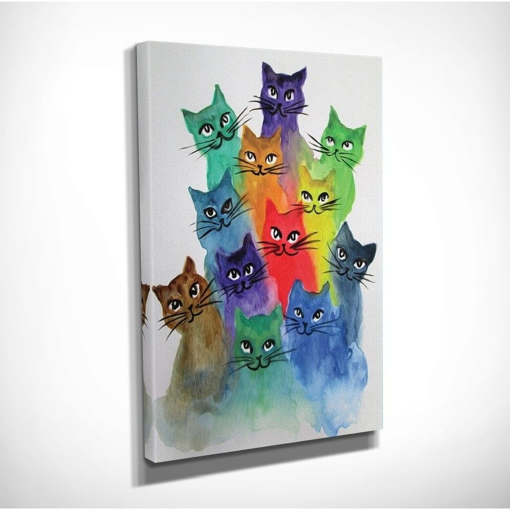 Obraz na plátne Happy Cats, 30 × 40 cm - Bonami.sk