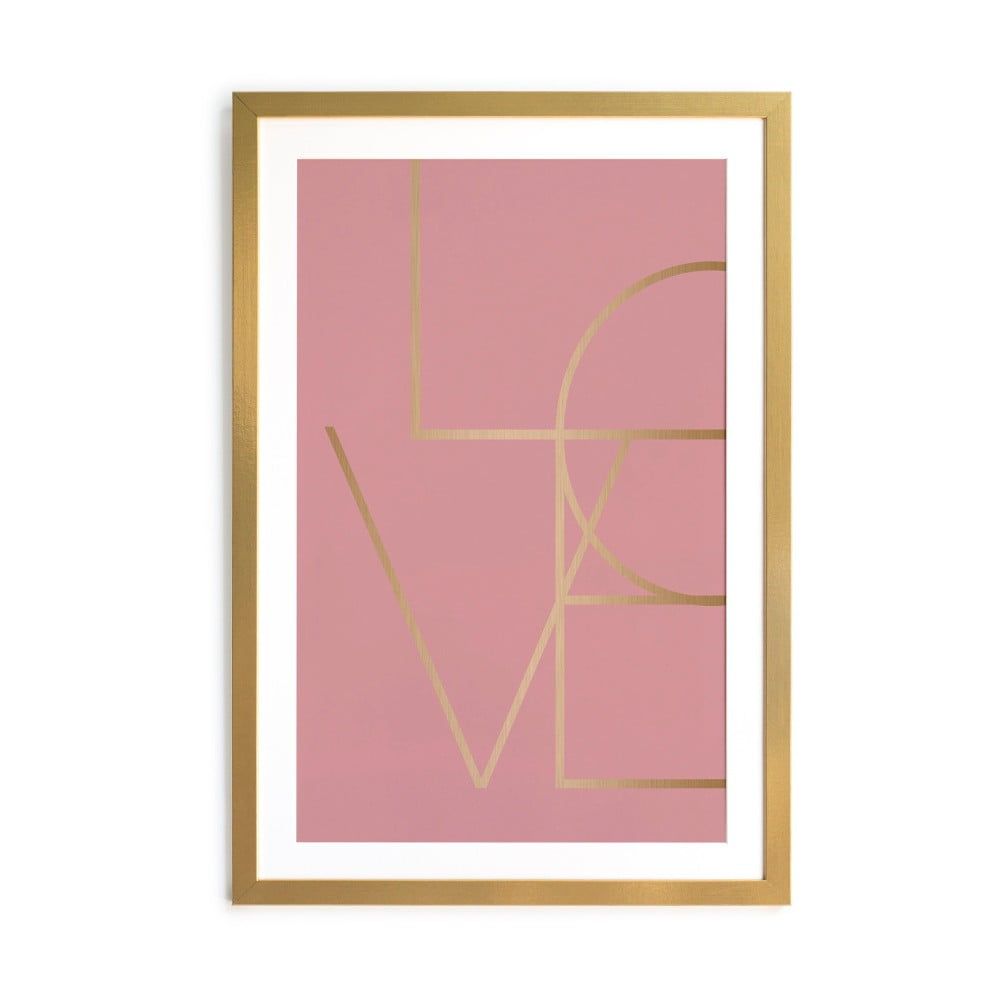 Obraz v ráme Velvet Atelier Golden Love, 40 x 60 cm - Bonami.sk