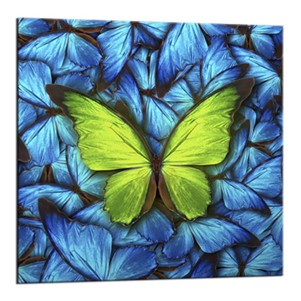 Obraz Styler Glasspik Blue Butterfly, 20 × 20 cm - Bonami.sk