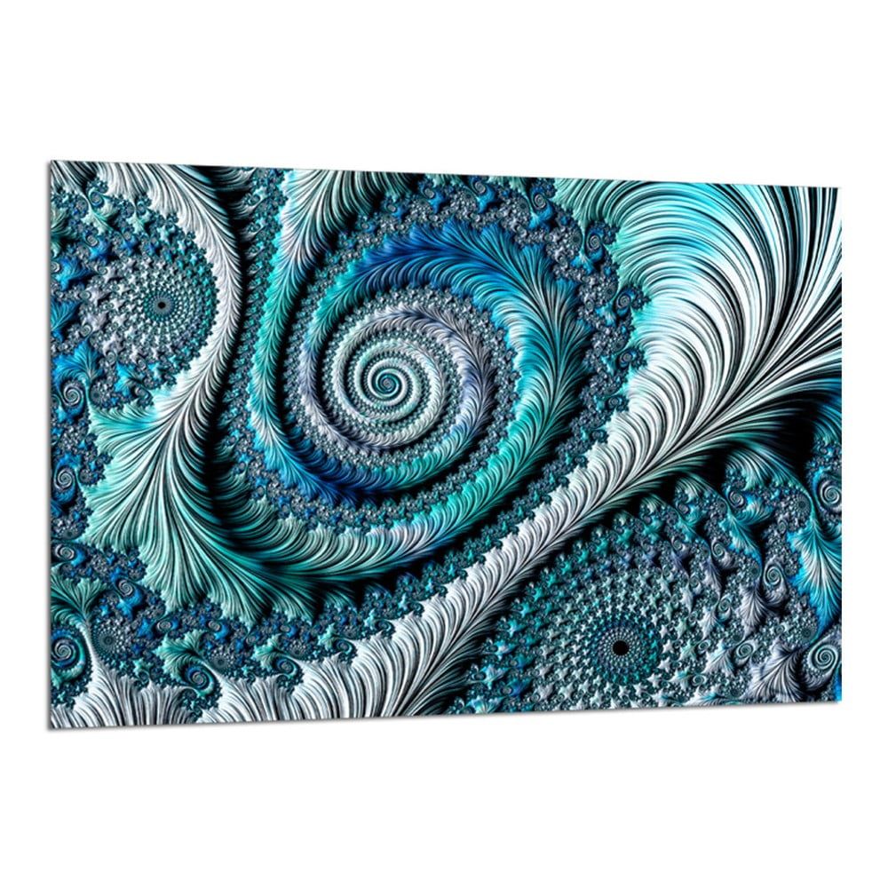 Obraz Styler Glasspik Fractal Blue, 80 × 120 cm - Bonami.sk