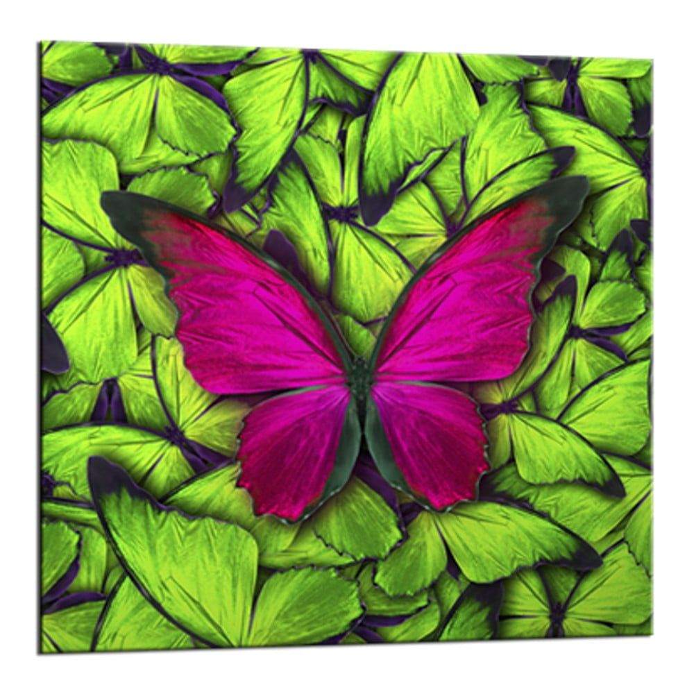 Obraz Styler Glasspik Green Butterfly, 20 × 20 cm - Bonami.sk