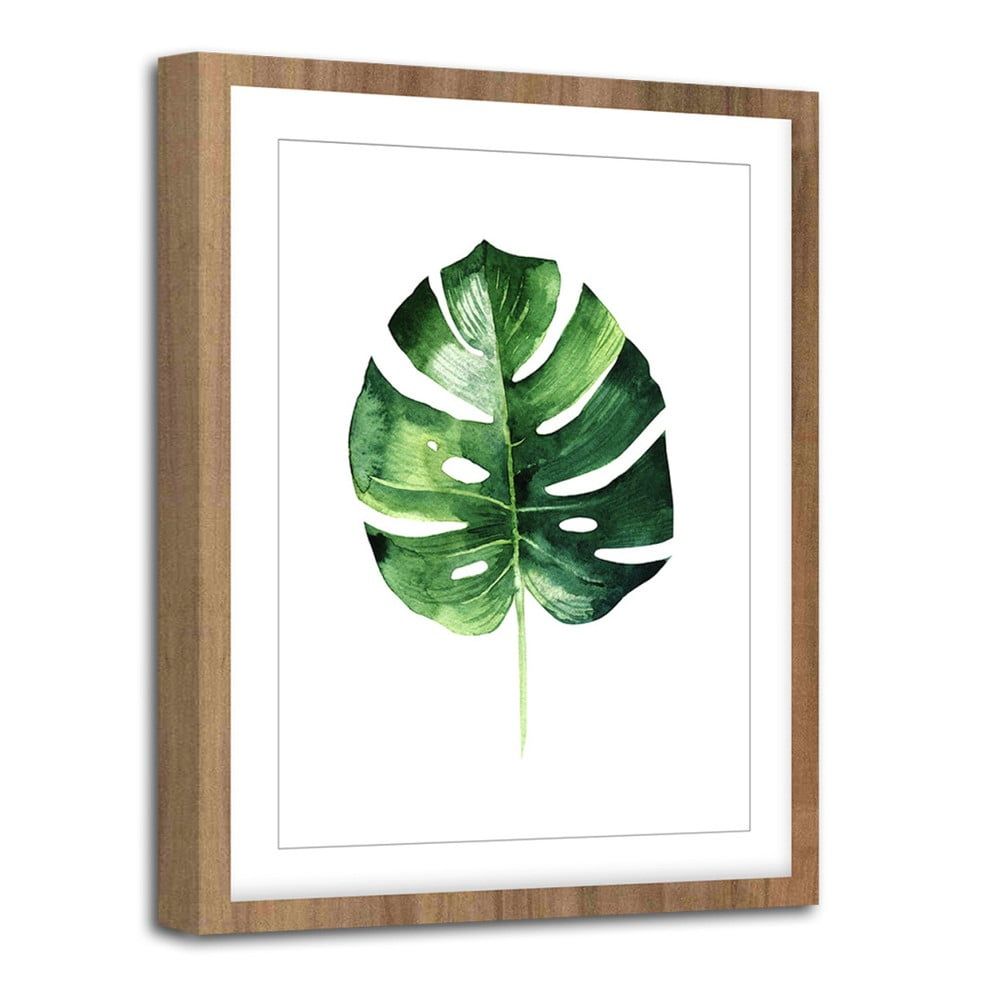 Obraz Styler Modernpik Greenery Wooden Monstera, 30 × 40 cm - Bonami.sk