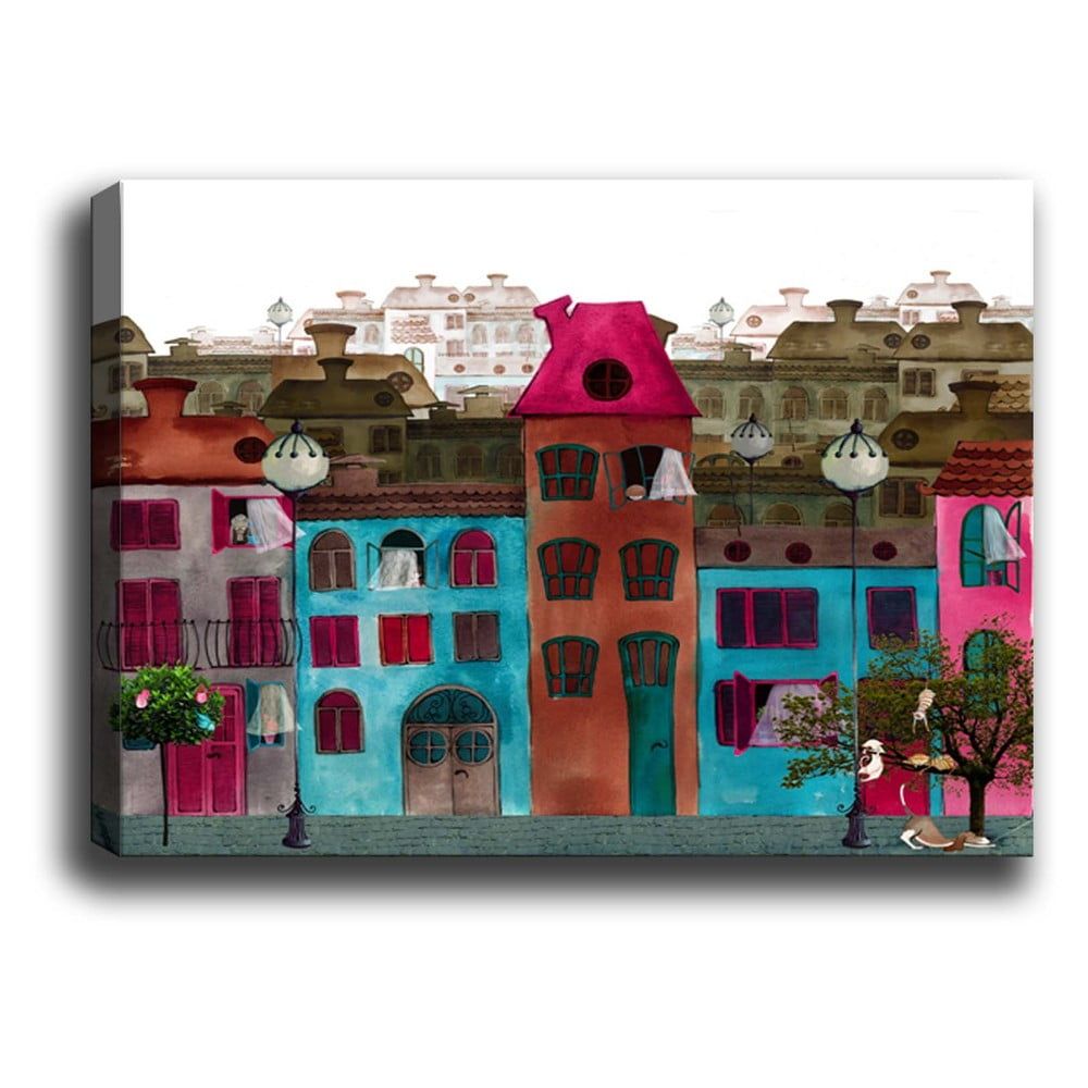 Obraz Tablo Center Colorful Houses, 60 × 40 cm - Bonami.sk