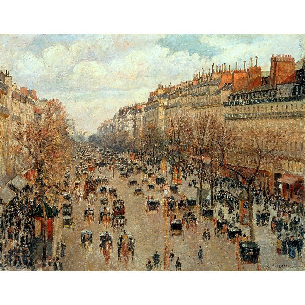Reprodukcia obrazu Camille Pissarro - Boulevard Montmartre Eremitage, 90 × 70 cm - Bonami.sk