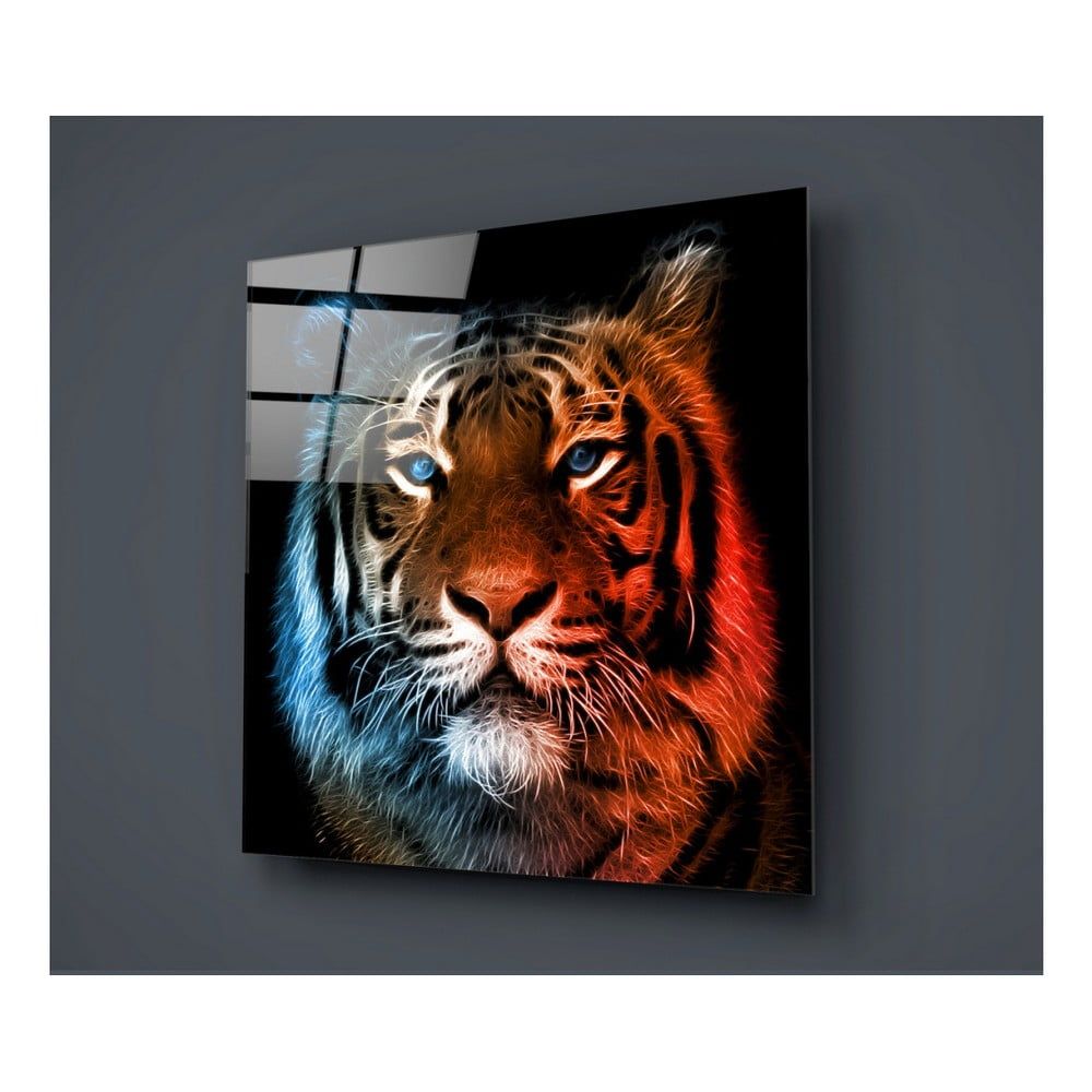 Sklenený obraz Insigne Lion Colorful, 40 × 40 cm - Bonami.sk