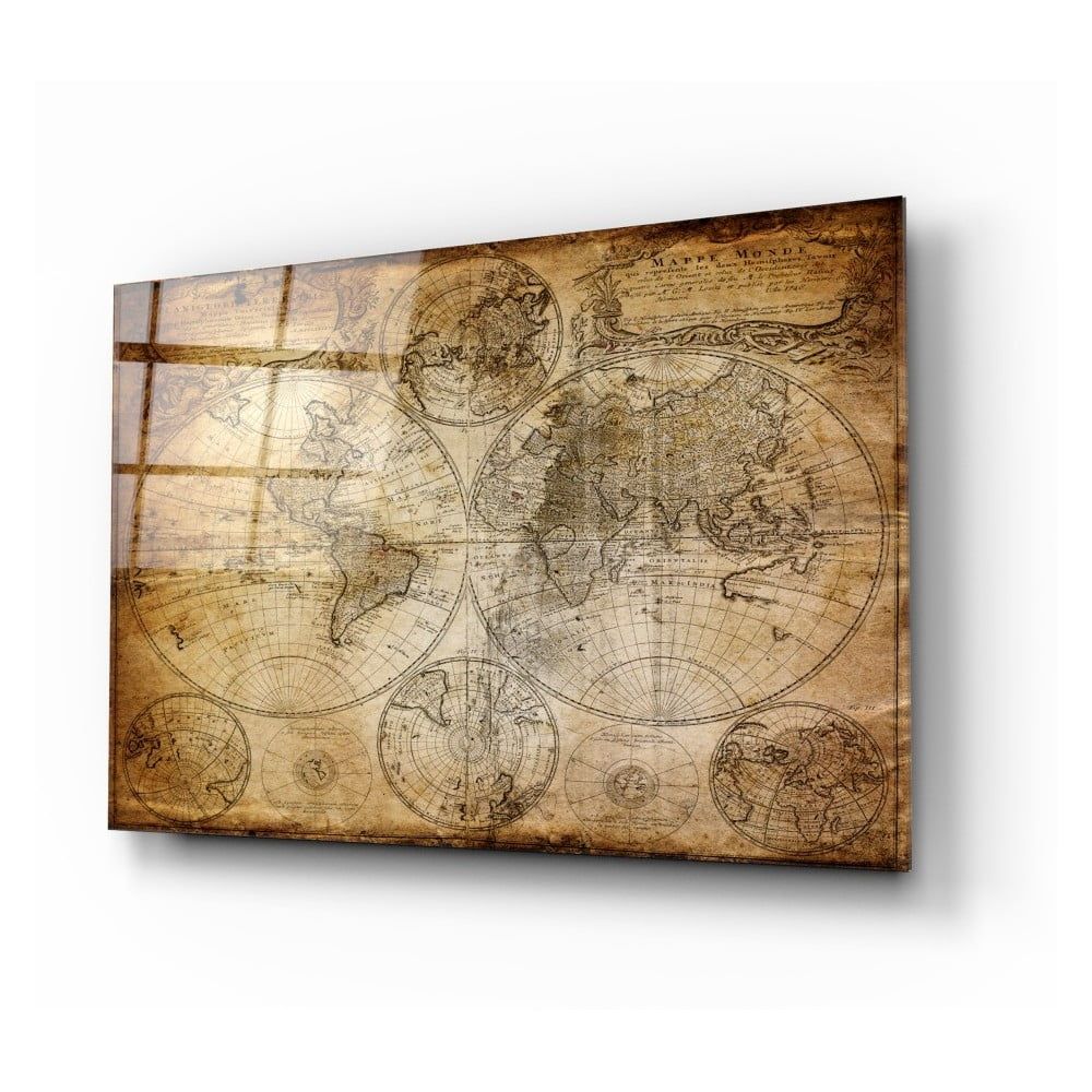 Sklenený obraz Insigne World Map, 110 x 70 cm - Bonami.sk