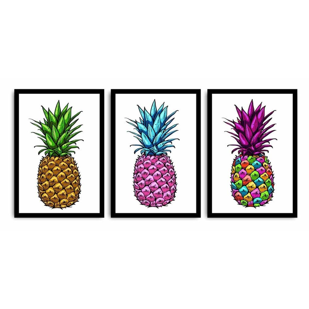 Trojdielny obraz Pineapple, 109 × 50 cm - Bonami.sk