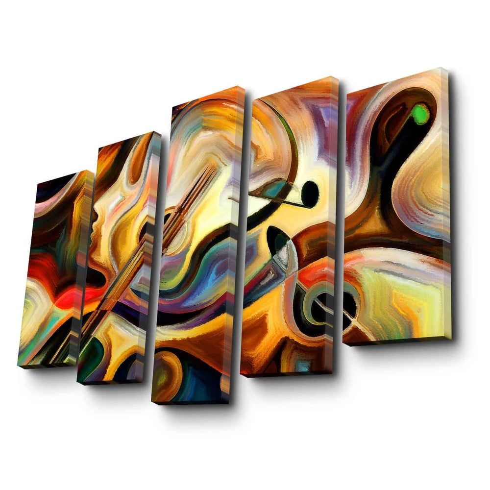 Viacdielny obraz Abstract Music, 105 × 70 cm - Bonami.sk