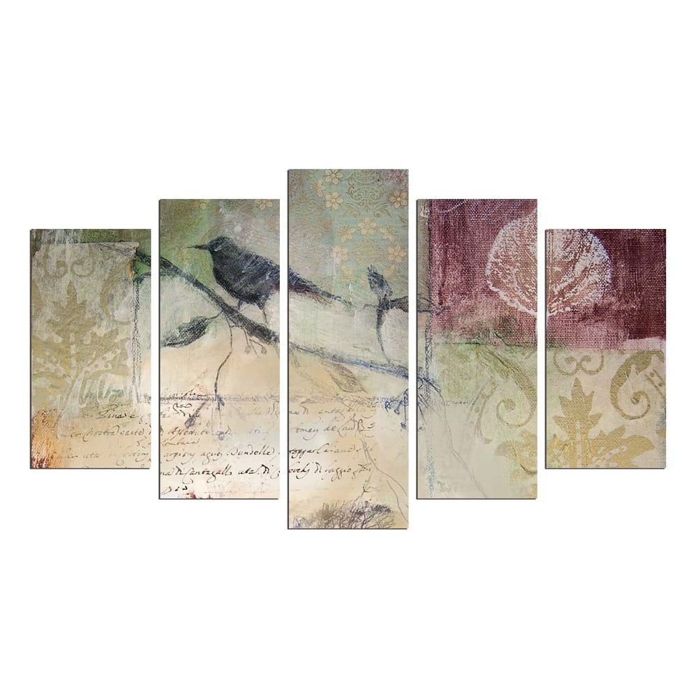 Viacdielny obraz Birdie On The Branch, 110 × 60 cm - Bonami.sk