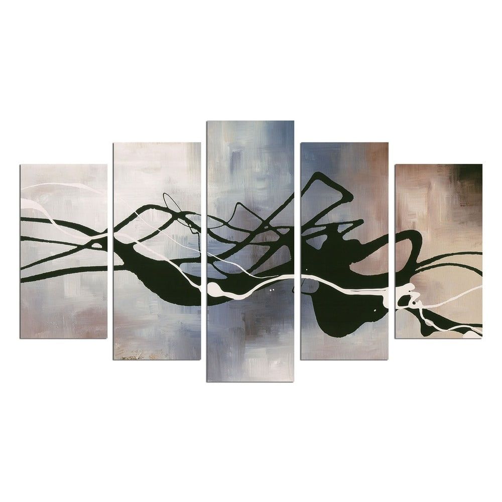 Viacdielny obraz Black Lines, 110 × 60 cm - Bonami.sk