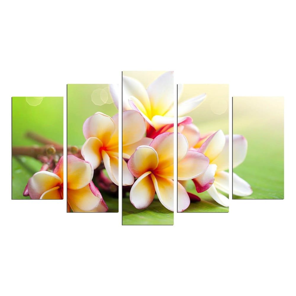 Viacdielny obraz Flower And Green Colour, 110 × 60 cm - Bonami.sk