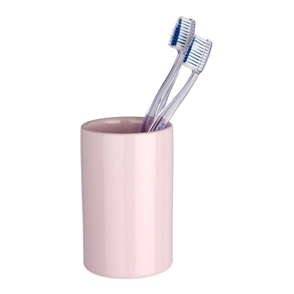 Ružový pohárik na zubné kefky Wenko Polaris Pink - Bonami.sk