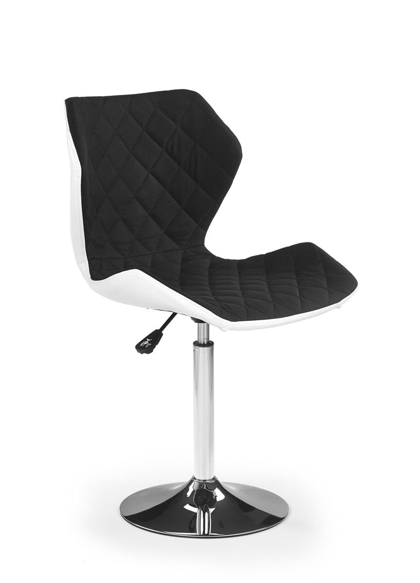 Barová stolička Matrix 2 - čierna / biela / chróm - nabbi.sk