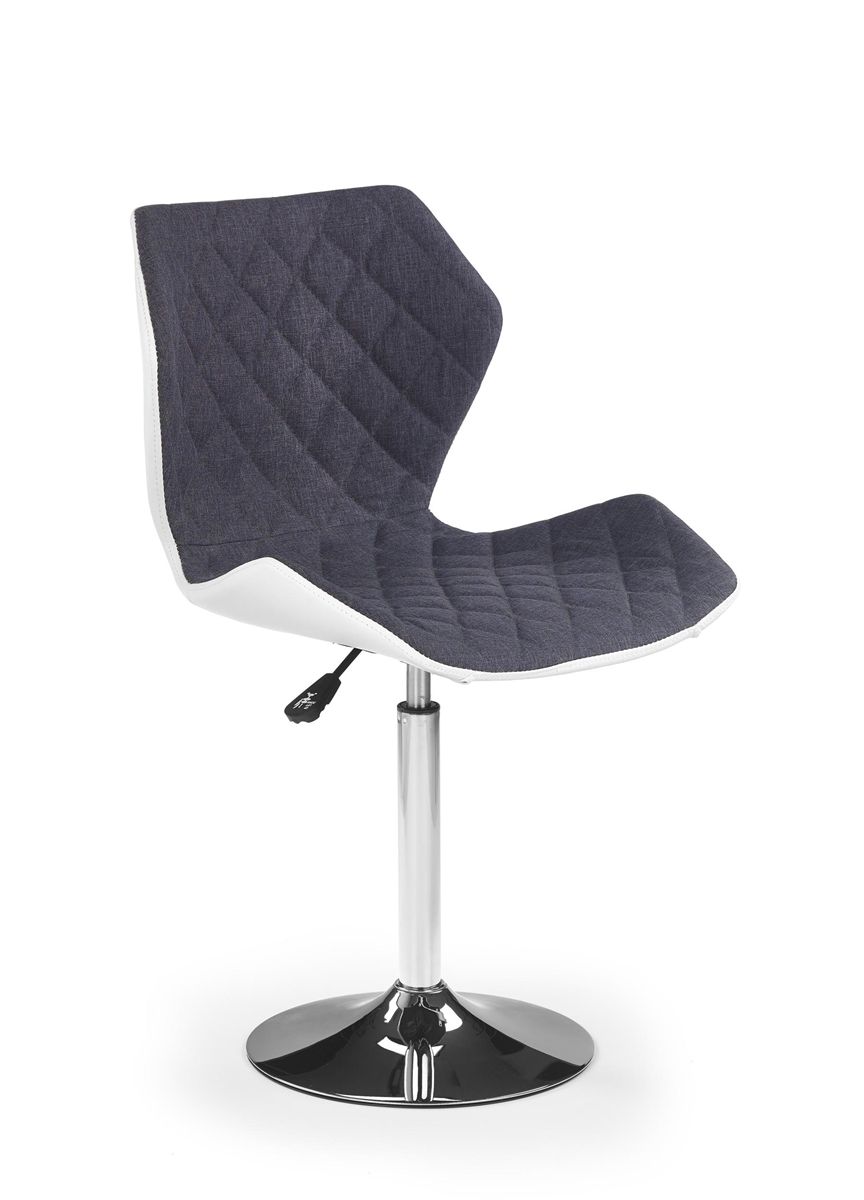 Barová stolička Matrix 2 - sivá / biela / chróm - nabbi.sk