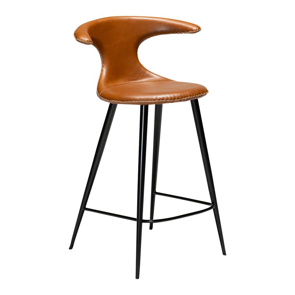 Koňakovohnedá barová stolička z eko kože DAN–FORM Denmark Flair, výška 90 cm - Bonami.sk