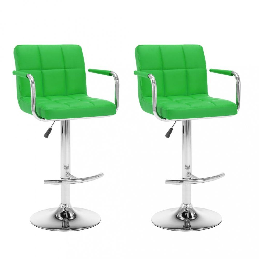 Barové stoličky 2 ks umelá koža / kov Dekorhome Zelená - dekorhome.sk