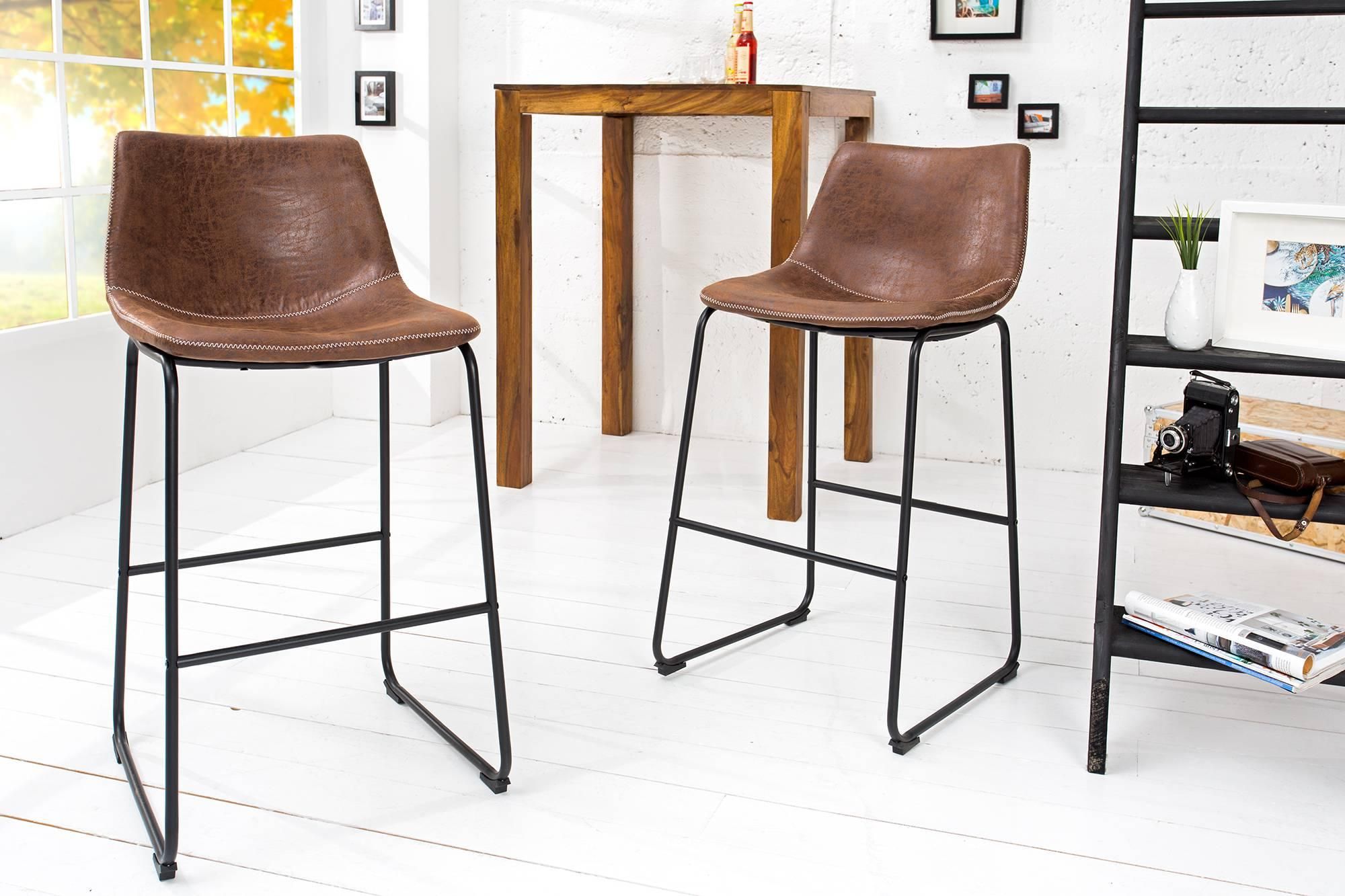 LuxD Dizajnová barová stolička Alba hnedá - ESTILOFINA.SK