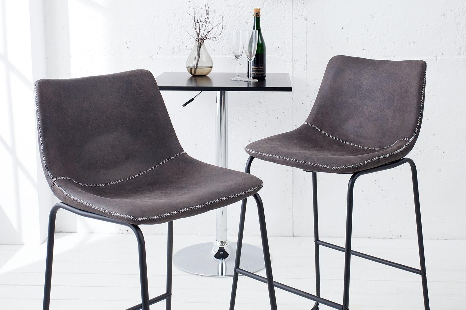 LuxD Dizajnová barová stolička Alba / vintage sivá - ESTILOFINA.SK
