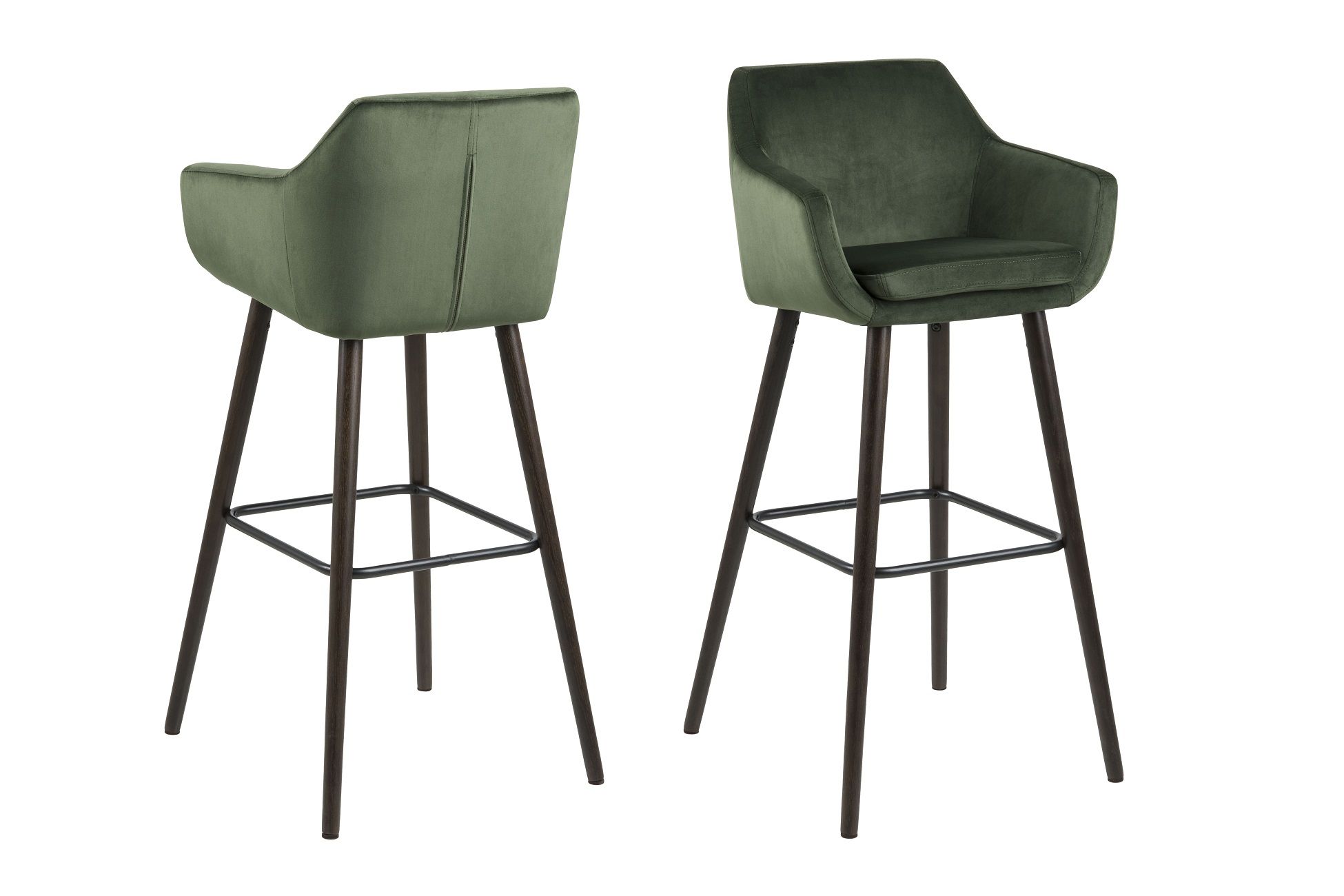 Dkton Dizajnová barová stolička Almond, lesnícka zelená - ESTILOFINA.SK