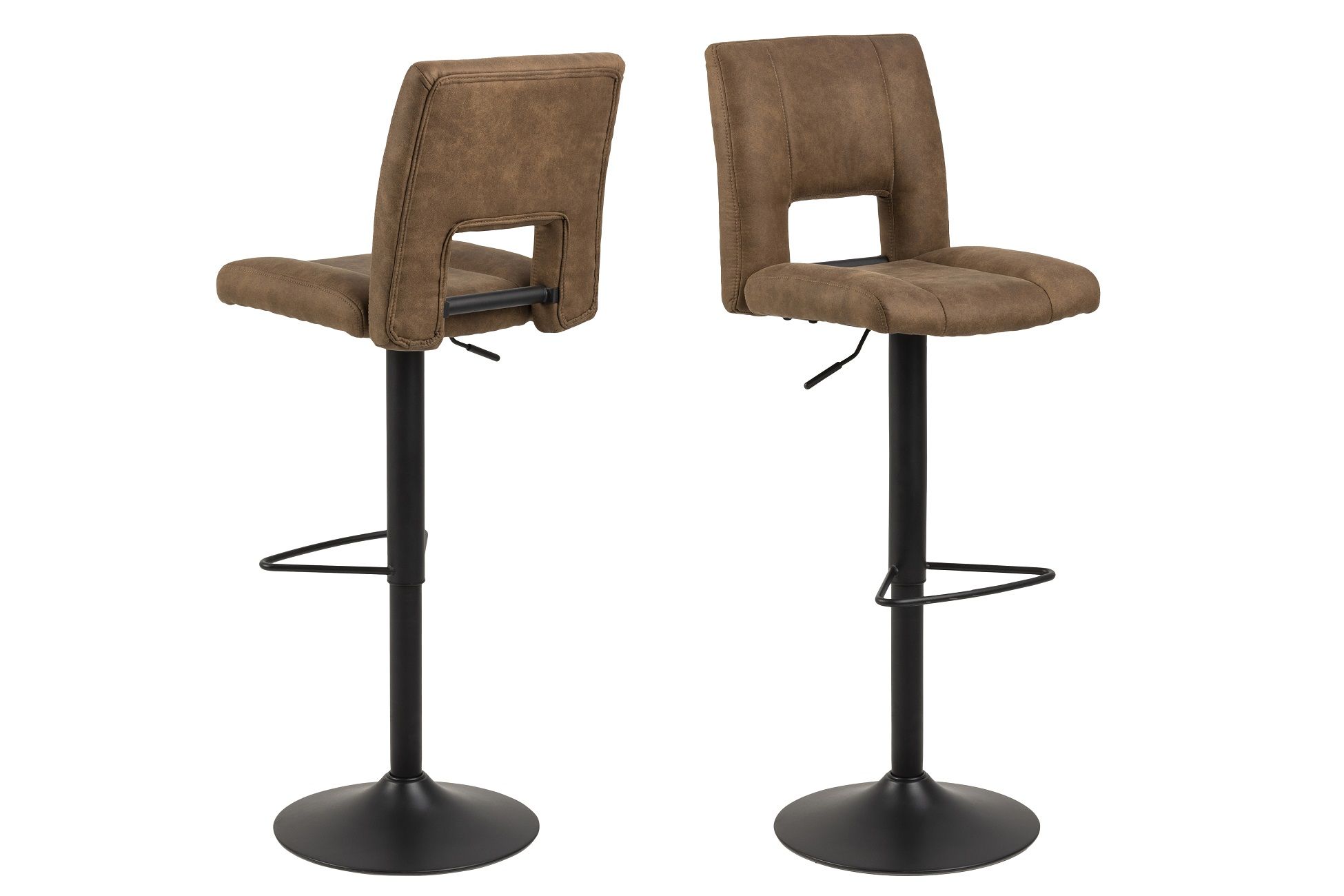 Dkton Dizajnová barová stolička Almonzo, svetlohnedá / čierna - ESTILOFINA.SK