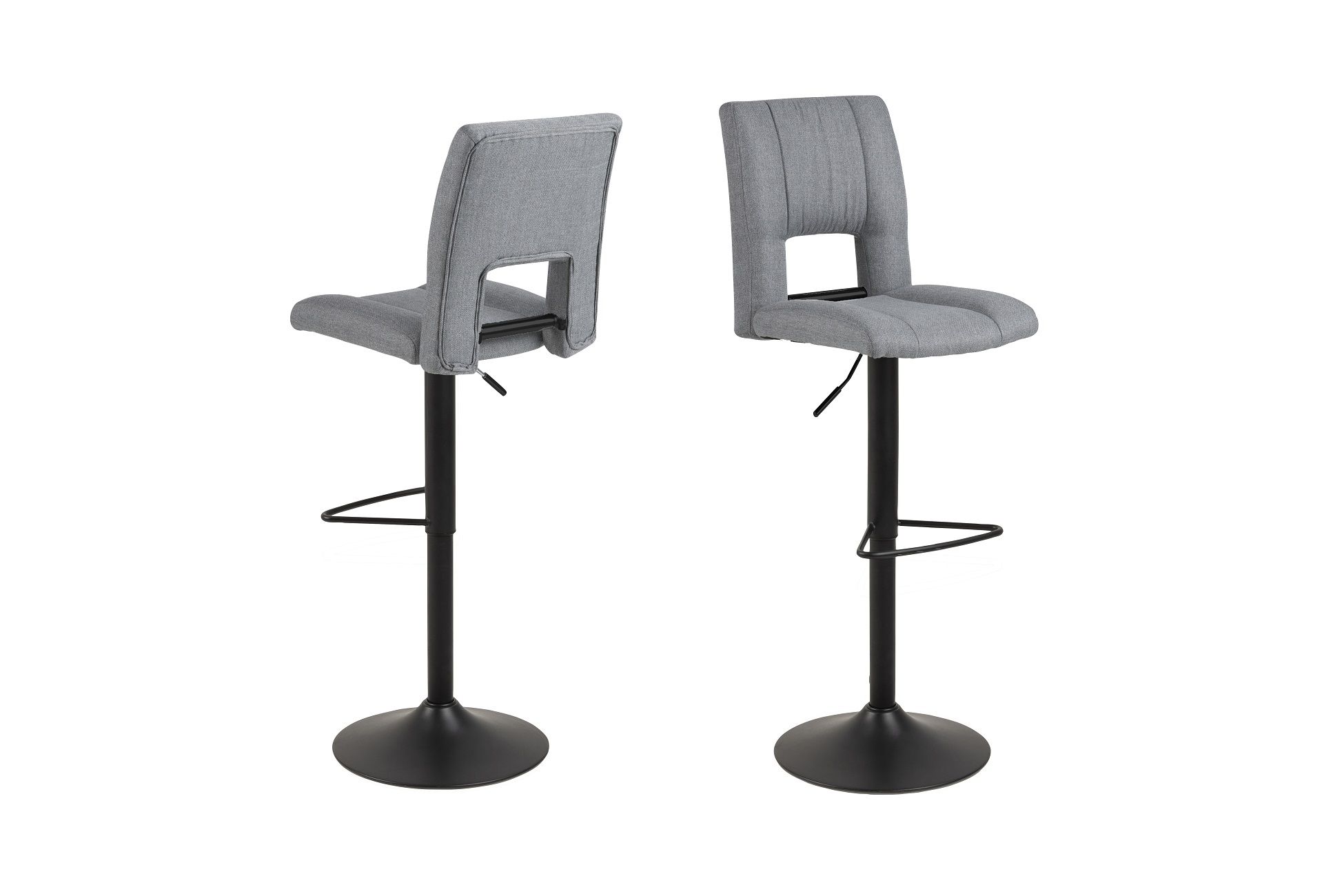 Dkton Dizajnová barová stolička Almonzo, svetlosivá / čierna - ESTILOFINA.SK